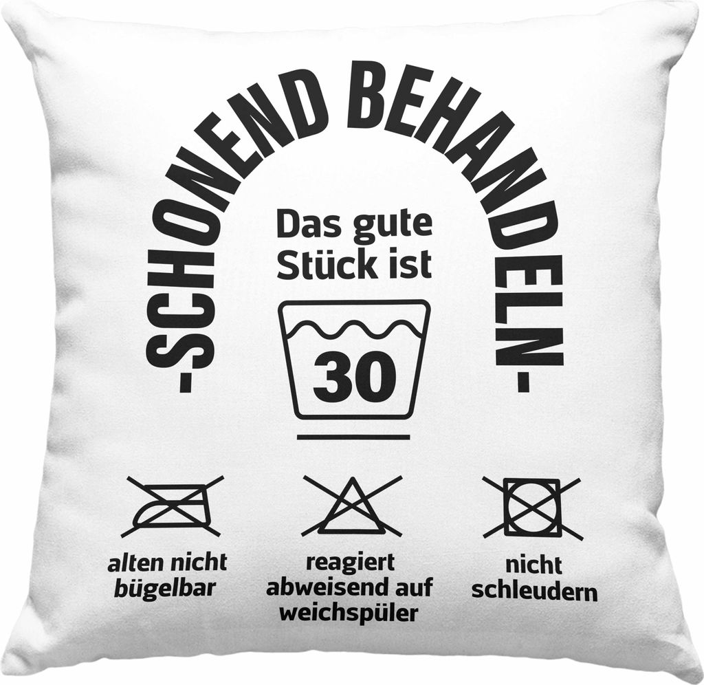 Trendation - 30. Geburtstag Deko-Kissen mit Füllung 40x40 Mann Frau Geschenk Mutter Vater Lustiger Spruch 30er Geburtstagsgeschenk (Grün)