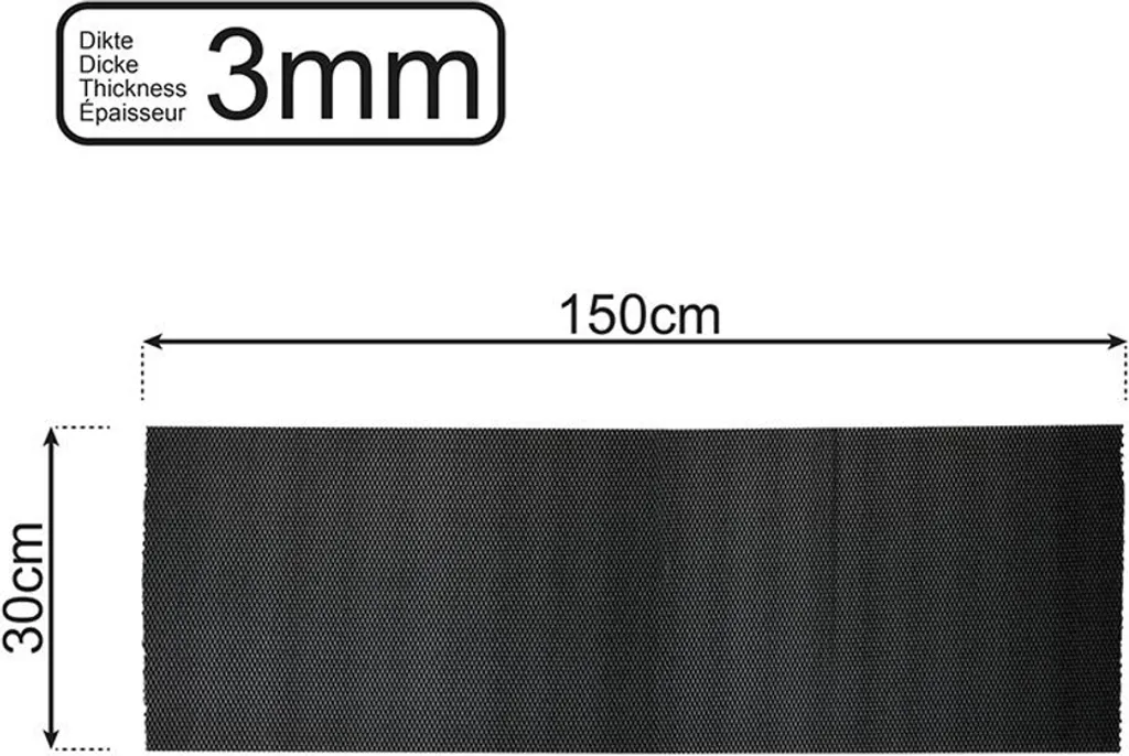 Tappetino Antiscivolo Nero 150x30 cm Multiuso - Qualità Professionale