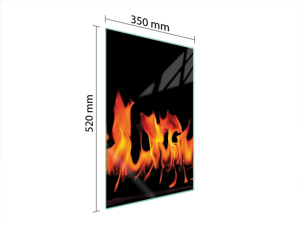 Tagliere Vetro Temperato 35x52 FIRE - Protezione Top Cucina Antigraffio