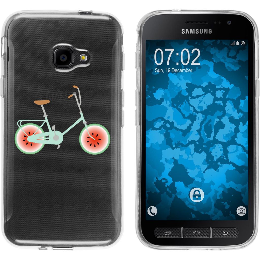 PhoneNatic Case kompatibel mit Samsung Galaxy Xcover 4 / 4s Silikon-Hülle Bike M3