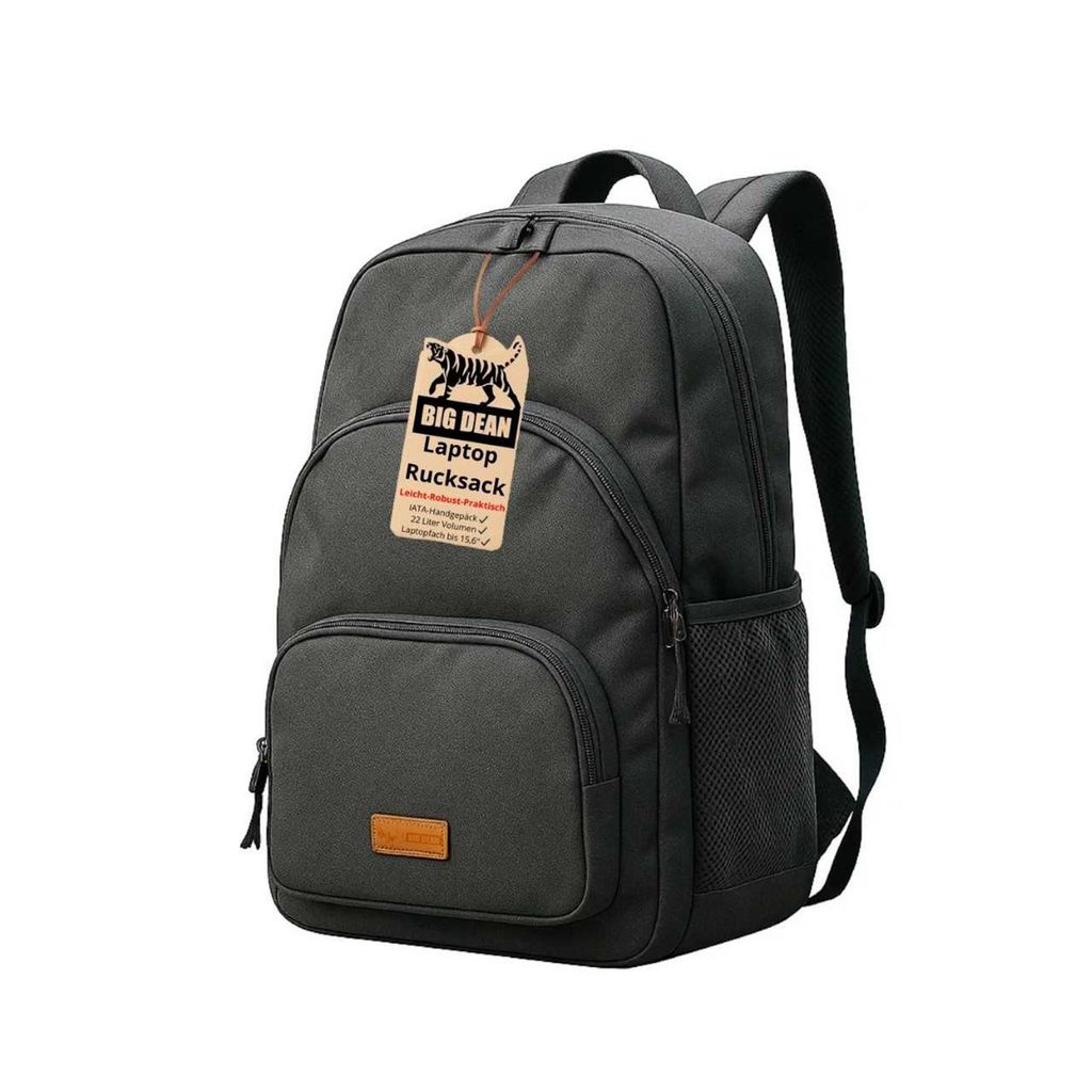 BigDean Laptop Rucksack bis 15,6 Zoll 45cm ca. 22L Handgepäck Rucksack Backpack Laptop Rucksack Herren Rücksack groß Tagesrucksack