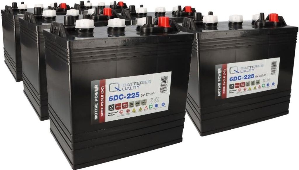 6x Q-Batteries 6DC-225 6V 225Ah Deep Cycle Traktionsbatterie
