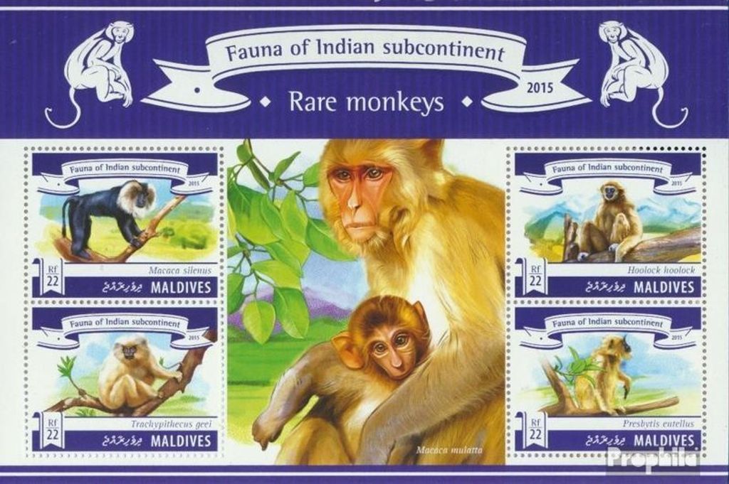 Briefmarken Malediven 2015 Mi 5634-5637 Kleinbogen (kompl. Produktbild 
