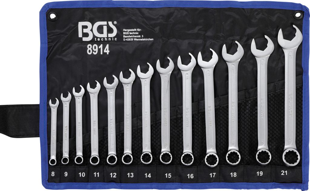 BGS Jeu de clés mixtes à cliquet SW 8 - 21 mm 13 pièces Image du produit 