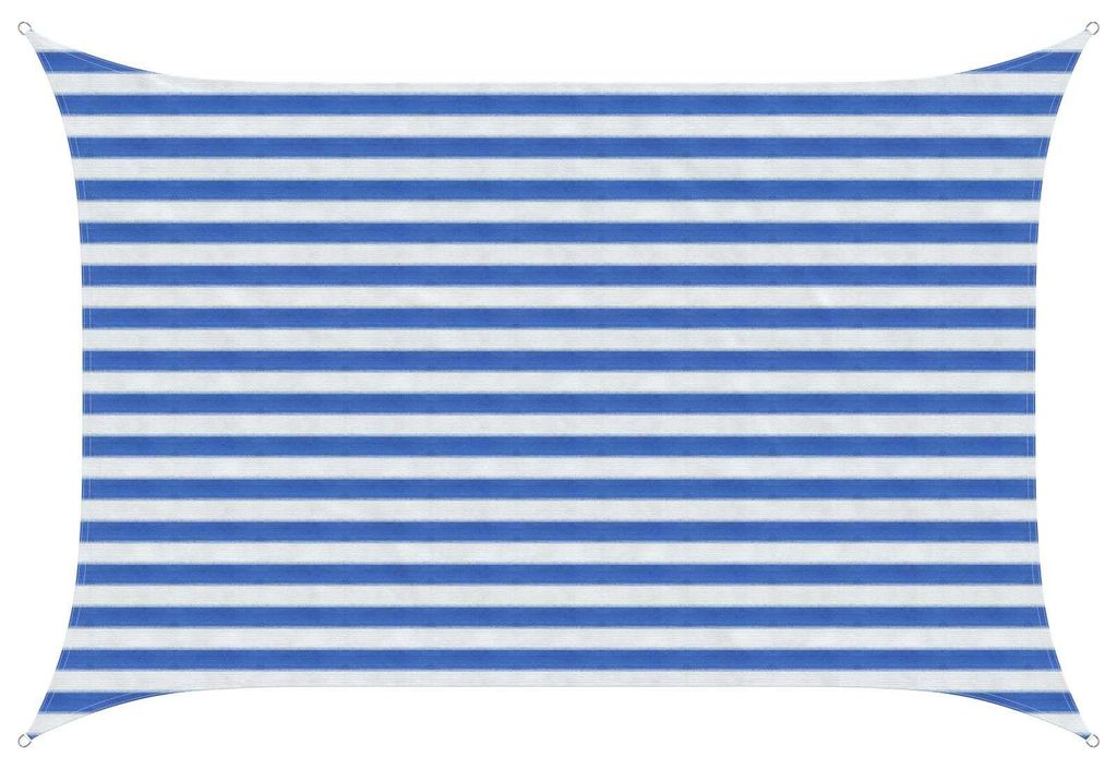 vidaXL Sonnensegel Blau und Weiß 2 x 3 m HDPE