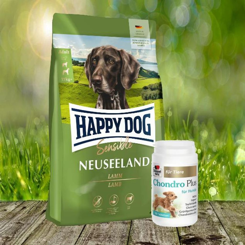 Happy Dog Supreme Sensible Neuseeland 12,5 kg + Doppelherz Chondro Plus 120 Tabletten