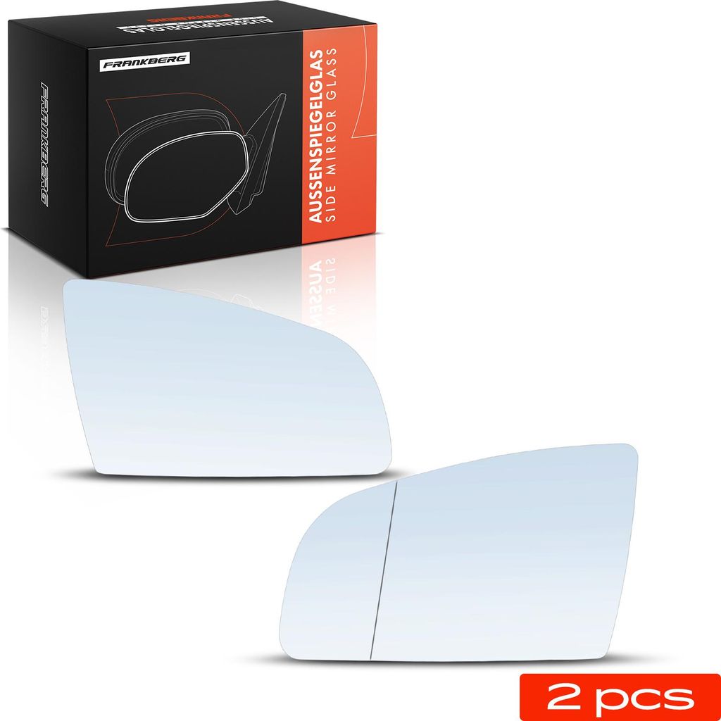 Frankberg 2x Spiegelglas Außenspiegel Vorne Links Rechts für Audi A4 Avant 8E5 2000-2004