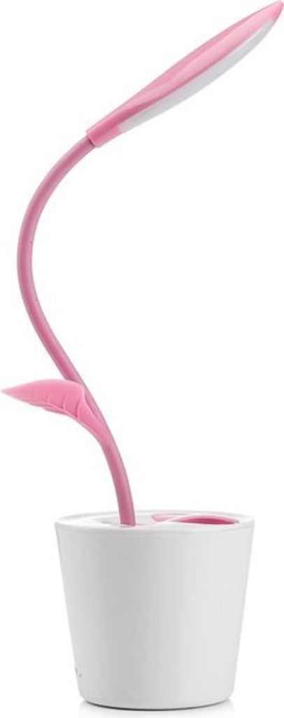 INF LED Schreibtischlampe mit Stifthalter, Augenschutz, flexibler Hals Rosa