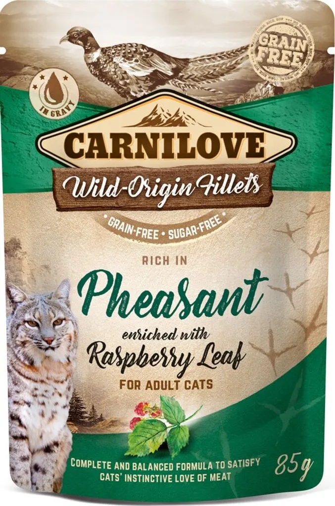 Digestion Facile Chat Pâtée Faisan et Framboisier Carnilove 85g x 24