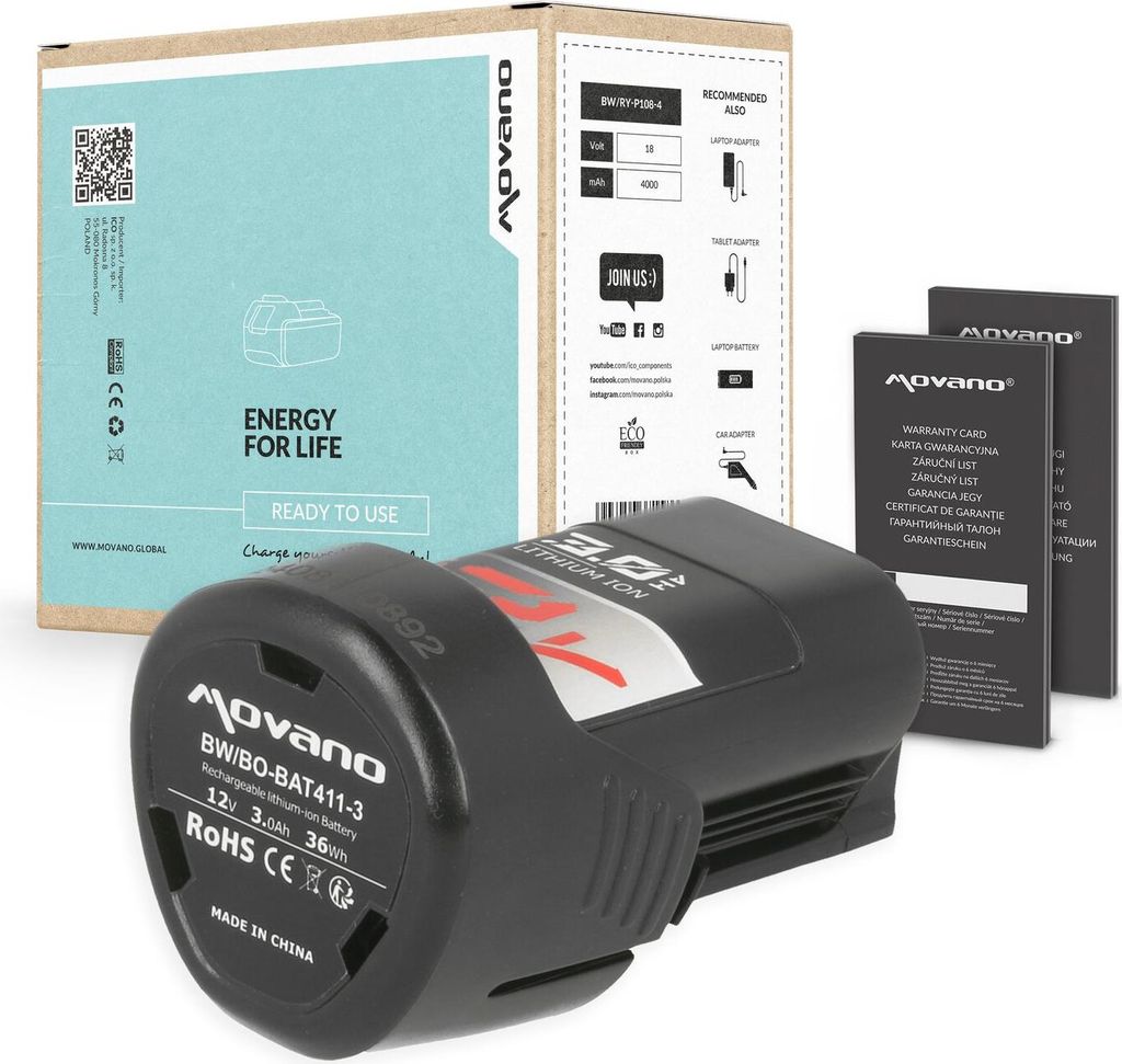 Akku 10,8V / 12V 3,0Ah für Bosch GSR GSB GOP GSA