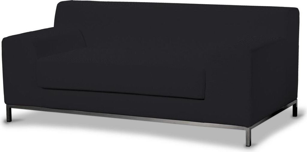 Dekoria Bezug für Kramfors 2-Sitzer Sofa, schwarz, Sofahusse, Kramfors 2-Sitzer