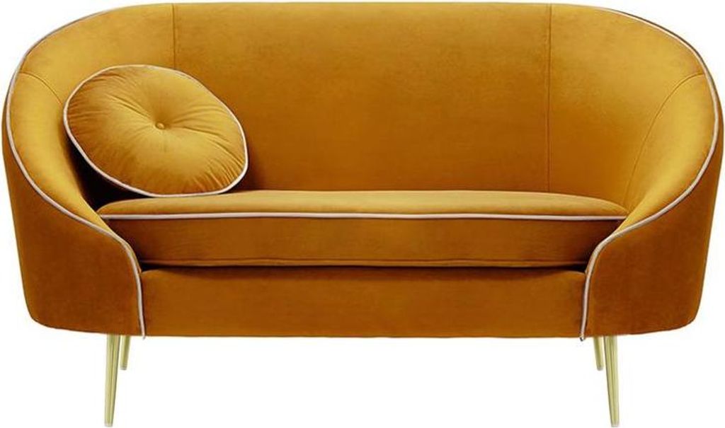 Zweisitzer-Sofa Kooper-Velluto 8-Contrast piping-gold metal