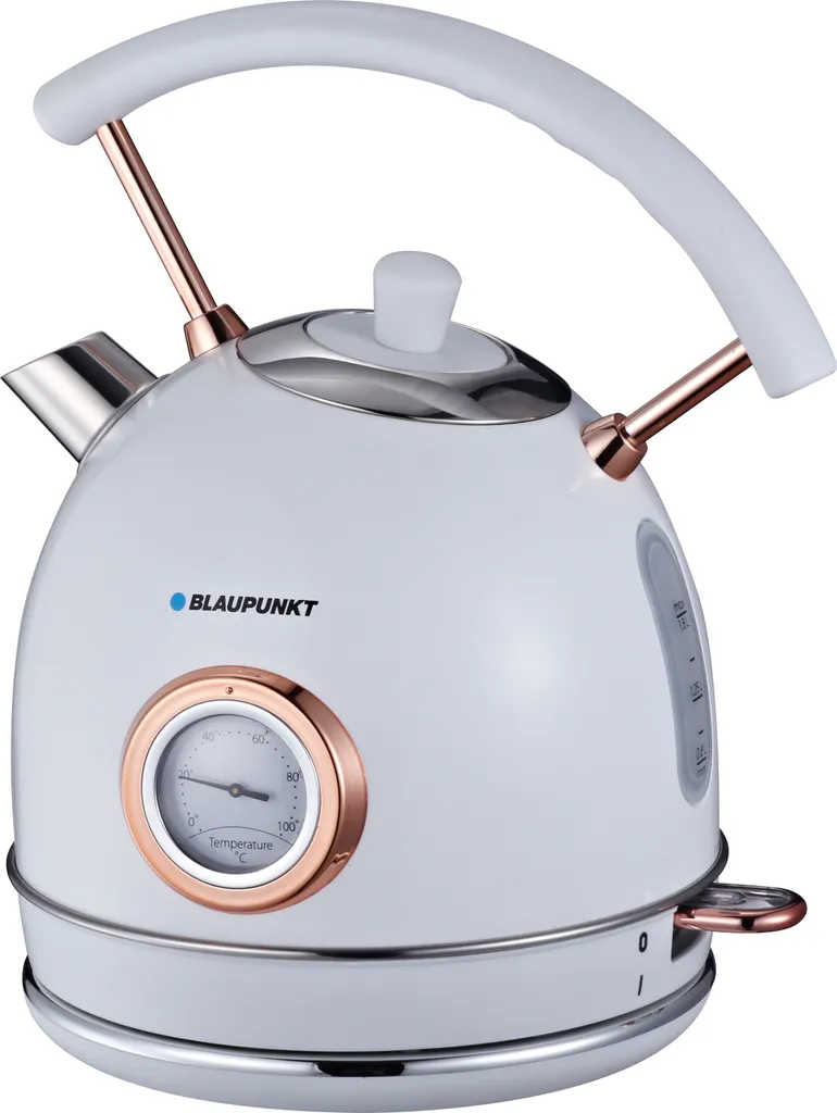 Bouilloire 3000W Blaupunkt EKS802WH blanche avec ébullition rapide 1,8L