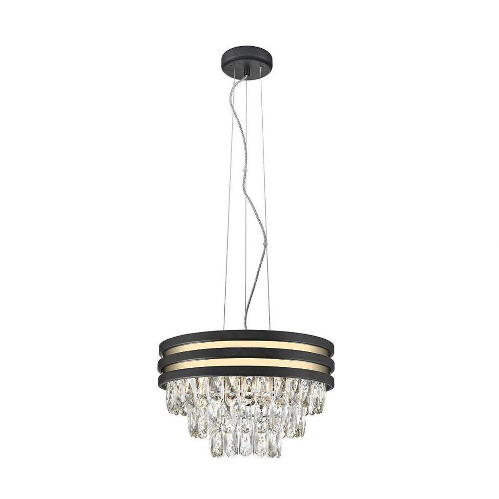 ZUMALINE Pendelleuchte 4x E14 schwarz, gold titan NAICAP0525-04A-P7D7