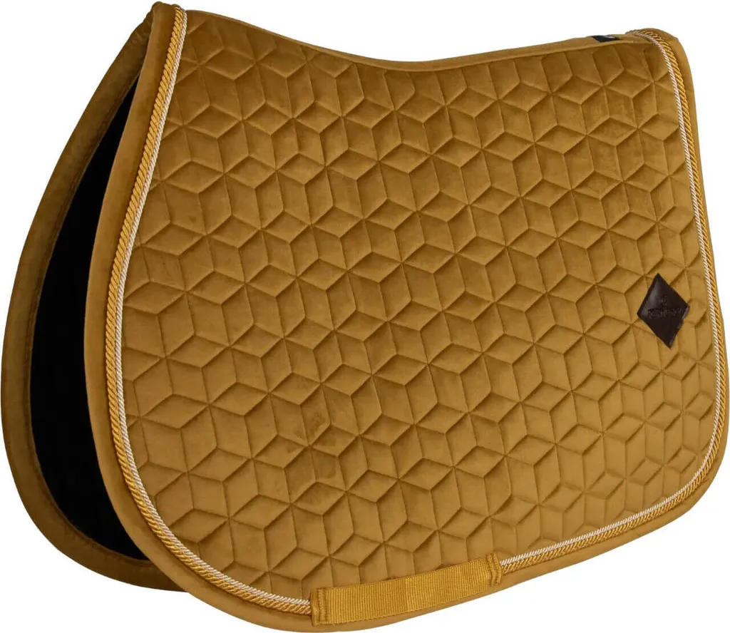 Tapis de Selle Saut Kentucky Velvet Moutarde Cob pour Compétition CSO