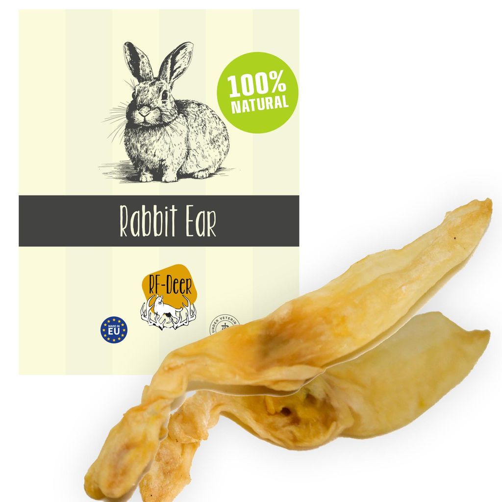 1kg (80-100 sztuk) Uszy ucho królicze suszony naturalny Zdjęcie produktu 