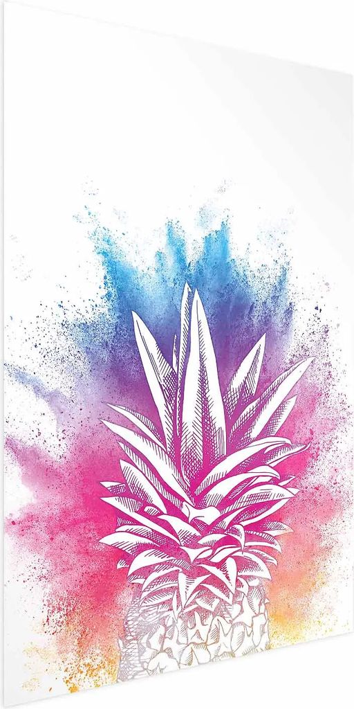 Posterpapier Poster - Colorful Pineapple 29.7x42 cm Blätter b-C-0289-ao-a