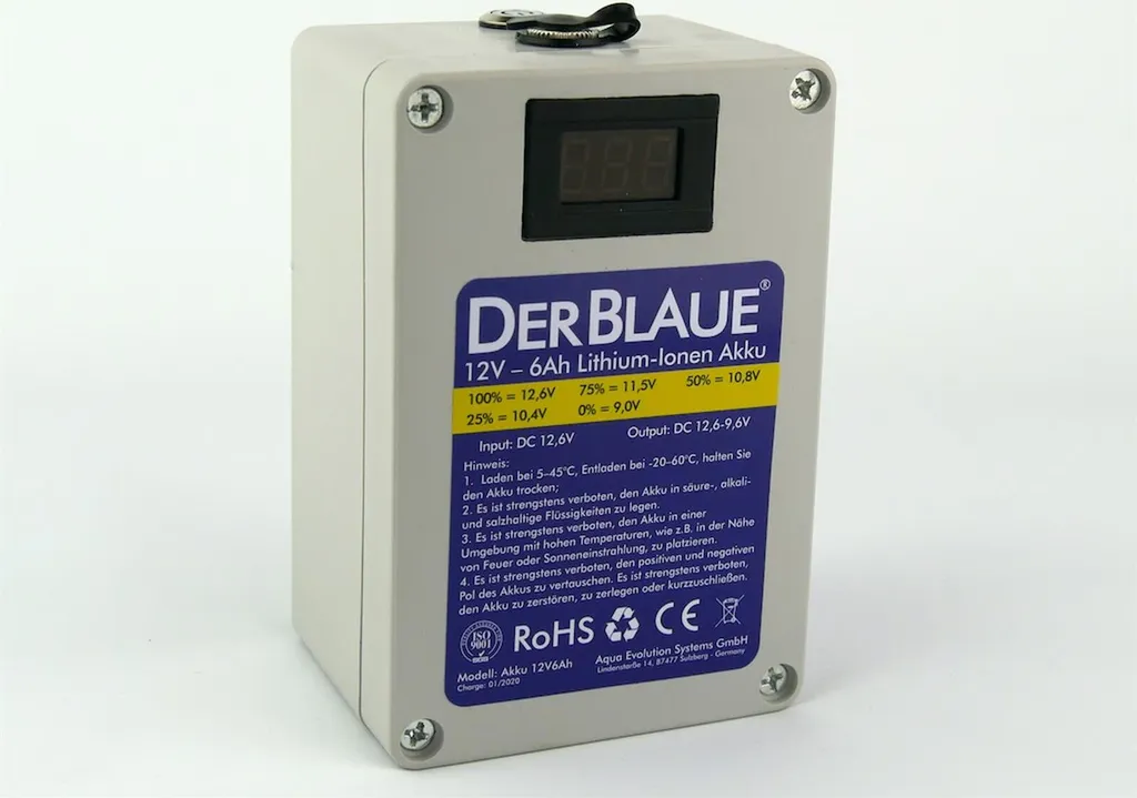 Batterie 12V 6Ah Lithium-Ionen pour Échosondeur Camping et Solaire