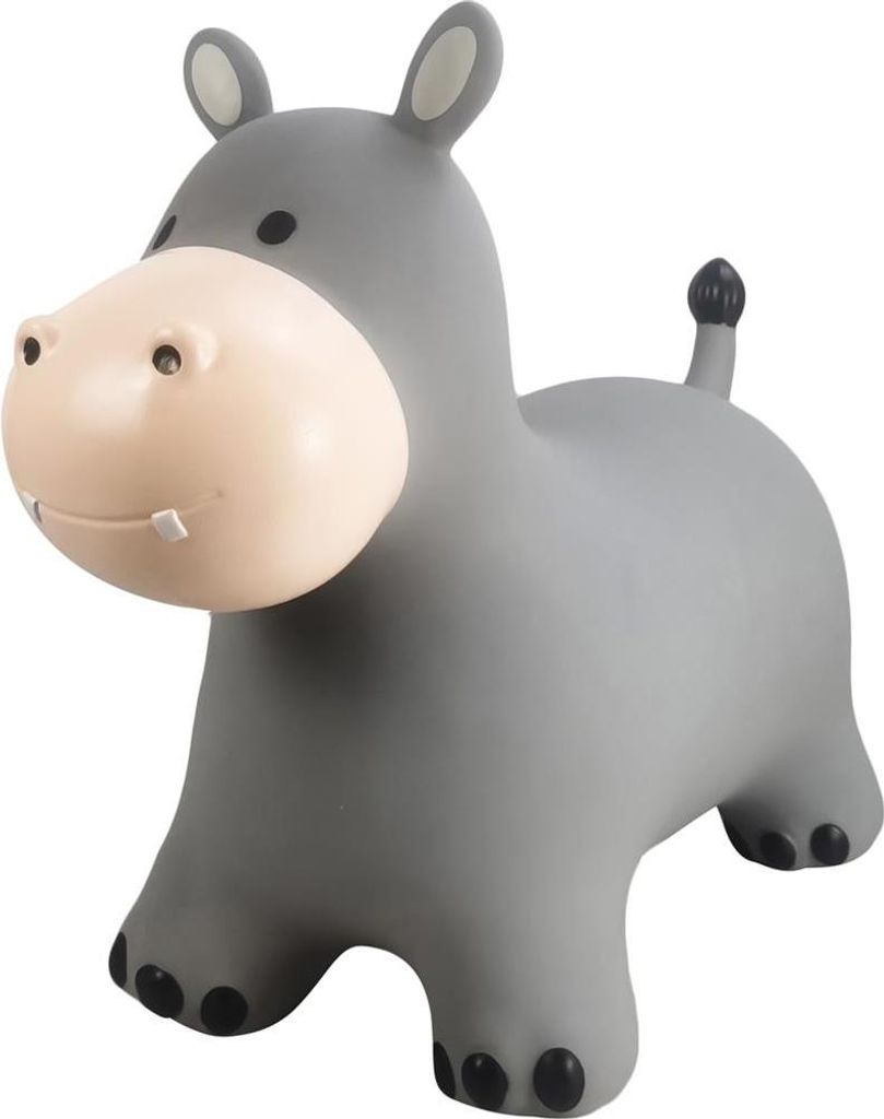 FIND THAT HIPPO Hüpfspielzeug Nilpferd Holger grau inklusive Pumpe