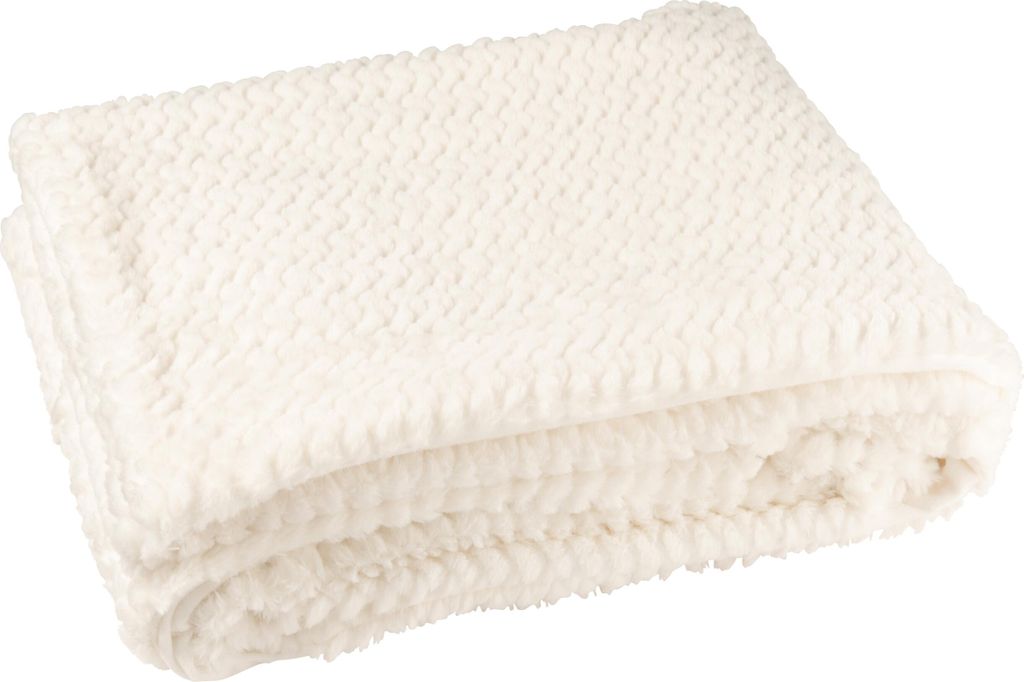 J-Line Decke Polyester Weiß