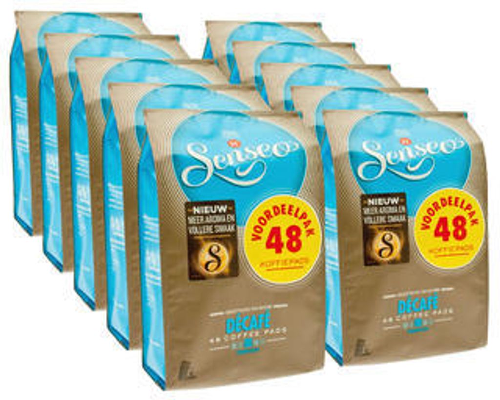 Senseo Kaffeepads Décafé / Entkoffeiniert, neues Design, 10er Pack, 10 x 48 Pads