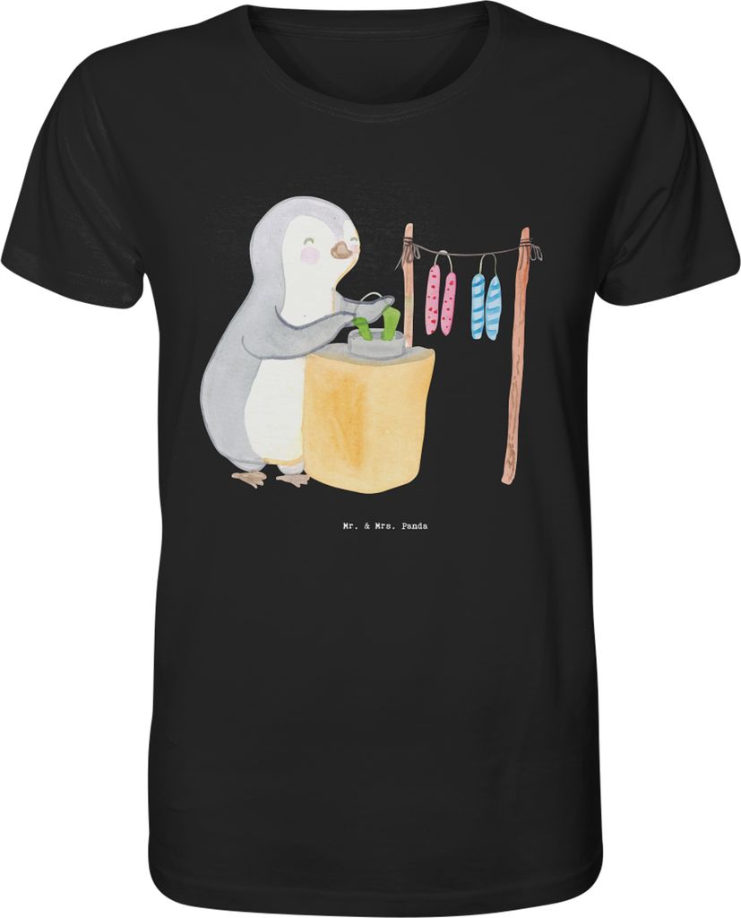Mr. & Mrs. Panda T-Shirt Pinguin Kerzenziehen Größe L - Schwarz - Geschenk, herren shirt, Deko Basteln, Jersey-Shirt, Kerzen Ziehen. DIY, Herren-...