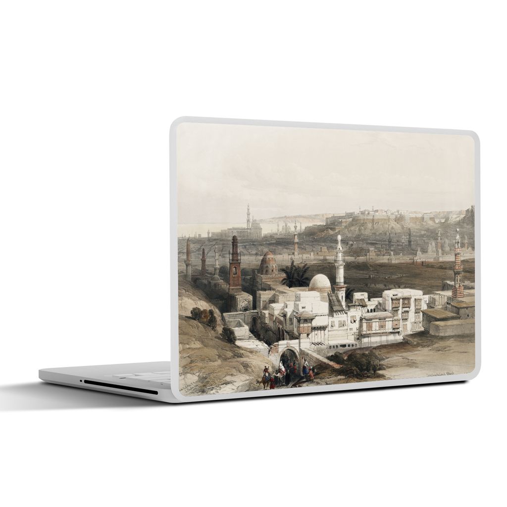 MuchoWow Laptop Aufkleber Sticker Cover Das Tor von Citzenib mit Blick auf die Wüste von Suez Kairo - David Roberts 25x18 cm - Laptop-Deko