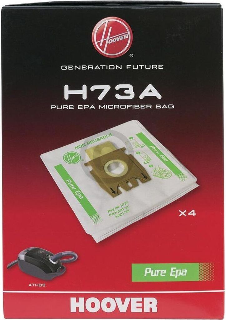 Hoover Staubsaugerbeutel H73 Pure Epa für Staubsauger Athos Produktbild 