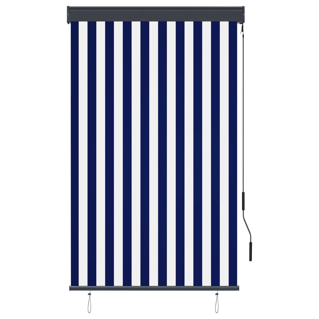 vidaXL Store extérieur 100 x 250 cm bleu et blanc Image du produit 