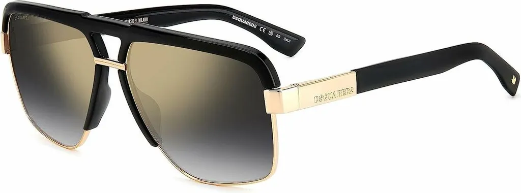 Lunettes de Soleil Rectangulaires Dsquared2 D2 0084/S 2M2/FQ de Luxe