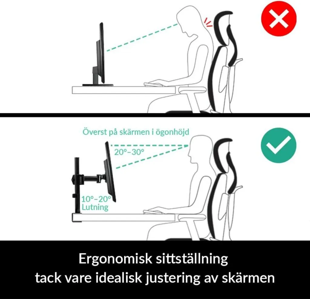 Support de Bureau pour Écran ARCTIC Z1 Basic Idéal Télétravail et Bureau - 16