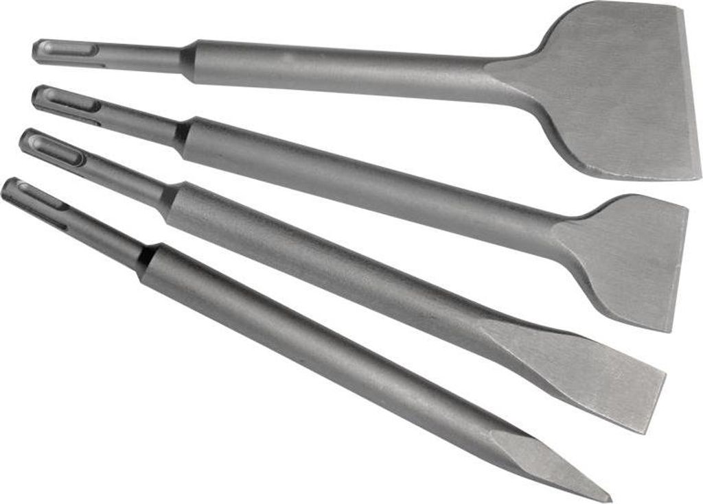 4x SDS Plus Meißelset 250 mm für Bosch, Makita, Dewalt, Milwaukee, AEG, Hilti