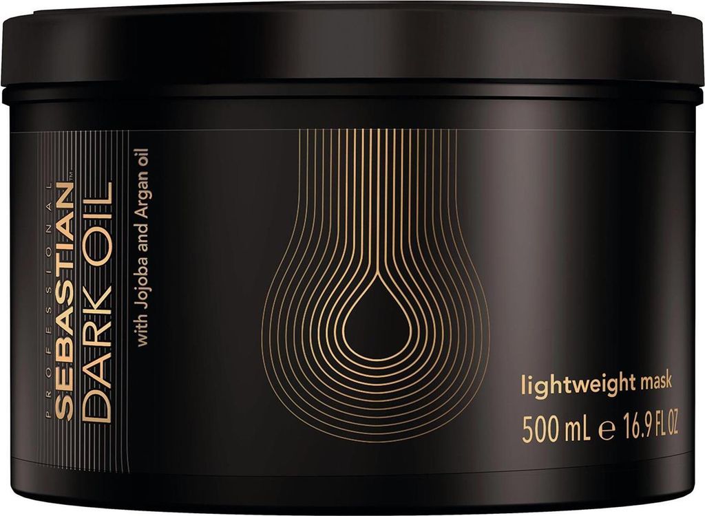 Sebastian Professional Dark Oil Lightweight Mask pflegende Haarmaske für glatte, glänzende Haare 500 ml