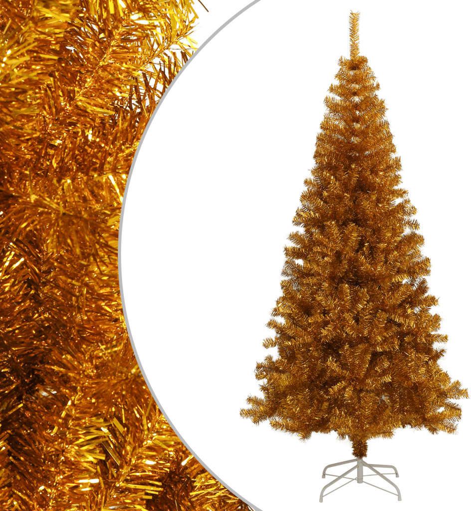 Künstlicher Weihnachtsbaum mit Ständer Gold 180 cm PET