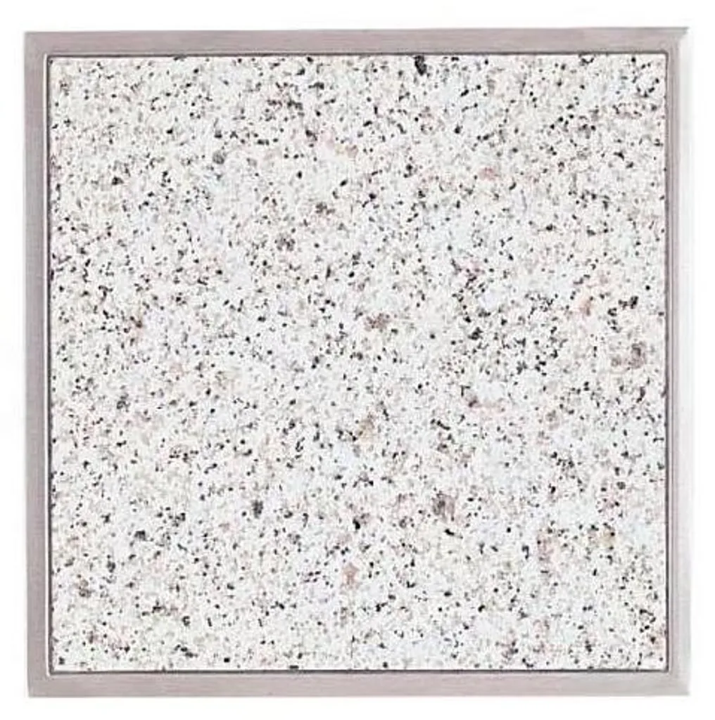Plan de travail granit et inox anti-tache 250x250x10 mm Bianco Crystall