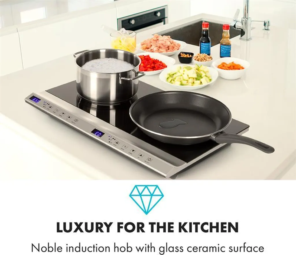 Table induction 3100W Cucinata avec 10 paliers de chauffe réglables