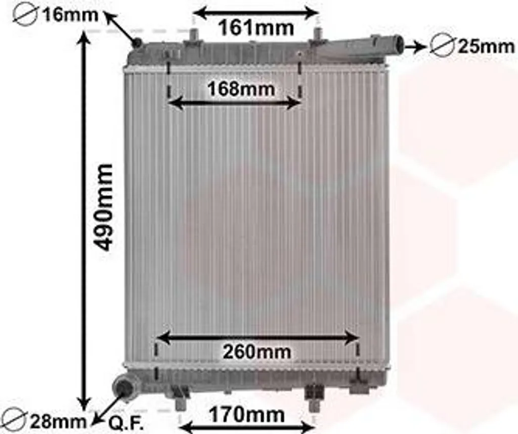 Radiatore Raffreddamento VAN WEZEL 40002411 Toyota Aygo 1.0 2014+