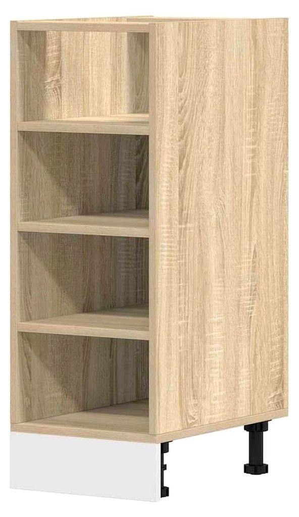 Küchenunterschrank, niedriger Schrank, Riga, Sonoma-Eiche, 30 x 44,5 x 81,5 cm