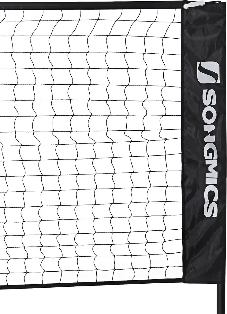 Filet de badminton portable noir réglable avec structure en acier 3m