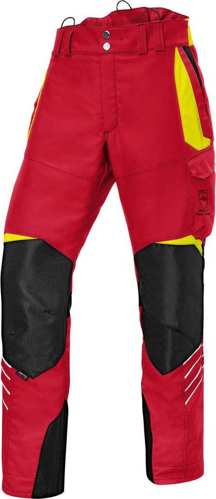 Kübler Forest Schnittschutzhose EN 381-5, Klasse 1, Design A 5634-rot/warngelb Größe 2XL-89cm