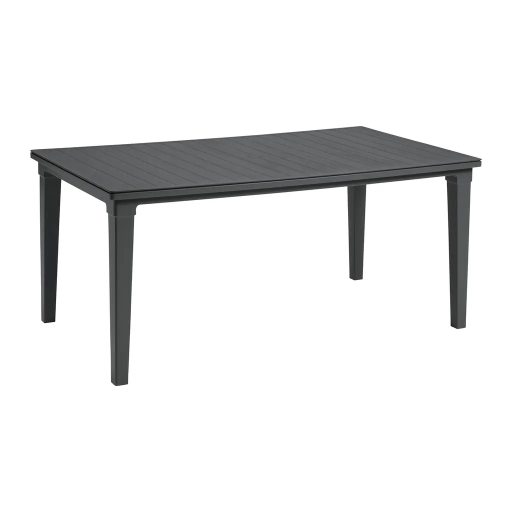 Table de terrasse Allibert Futura Graphite 165 cm Résistante et Design