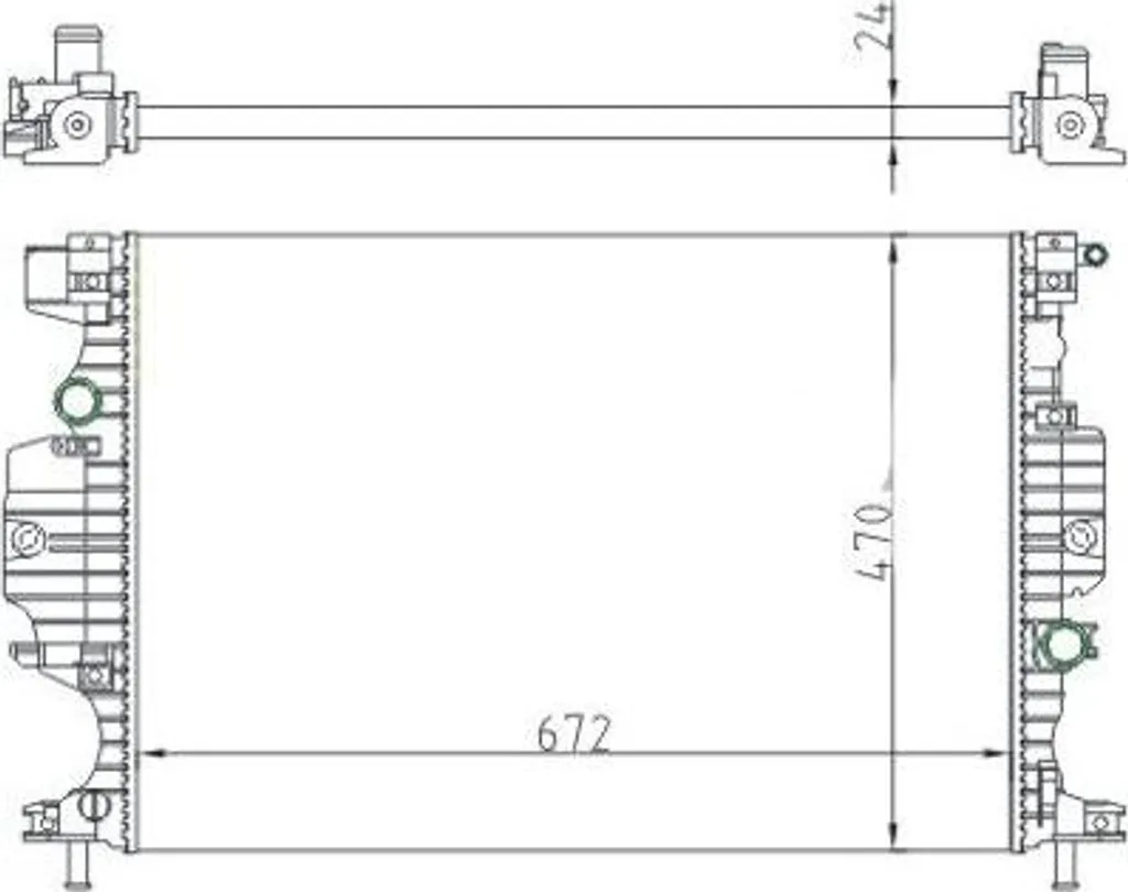 Radiateur de refroidissement eau HART 622 017 compatible Ford S-Max IV