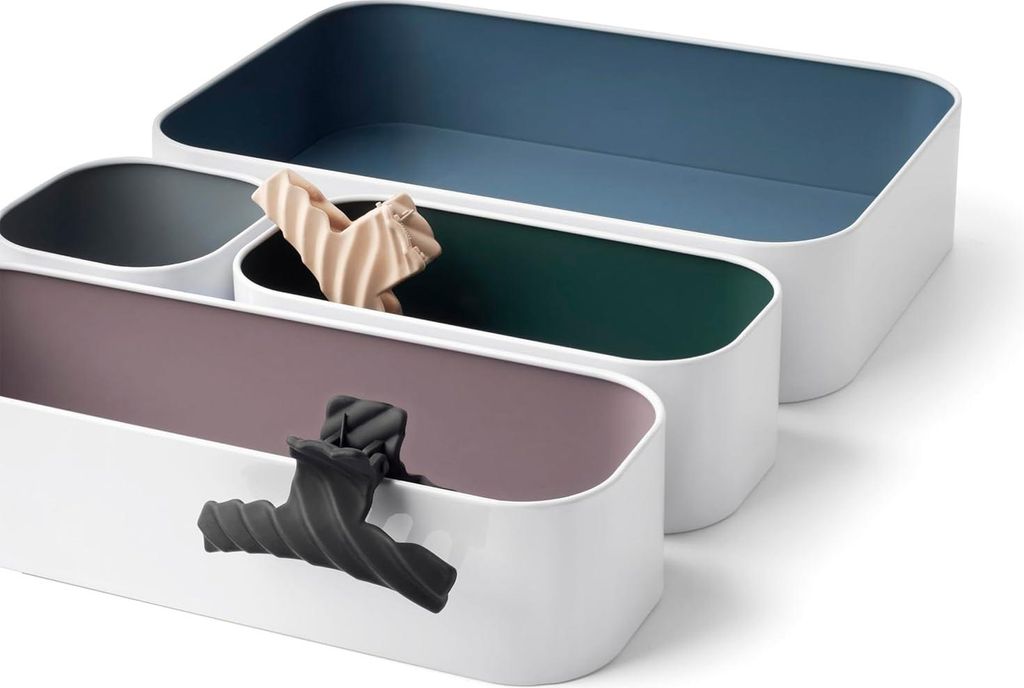Metall Aufbewahrungsbox Set - Skandinavisches Design - 4 Stück - Bunte Dosen