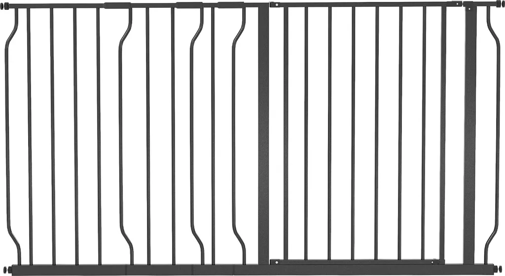 Barrière de Sécurité pour Chien Extensible sans Perçage en Acier Noir
