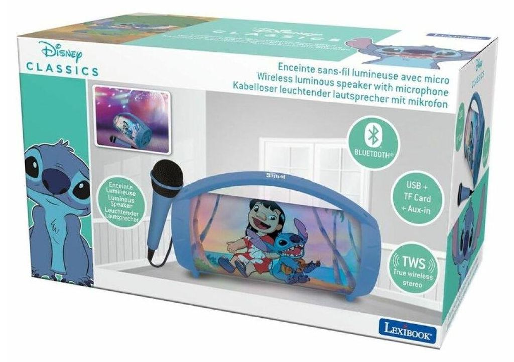 Enceinte Bluetooth Sans-Fil Lumineuse avec Micro Stitch Image du produit 