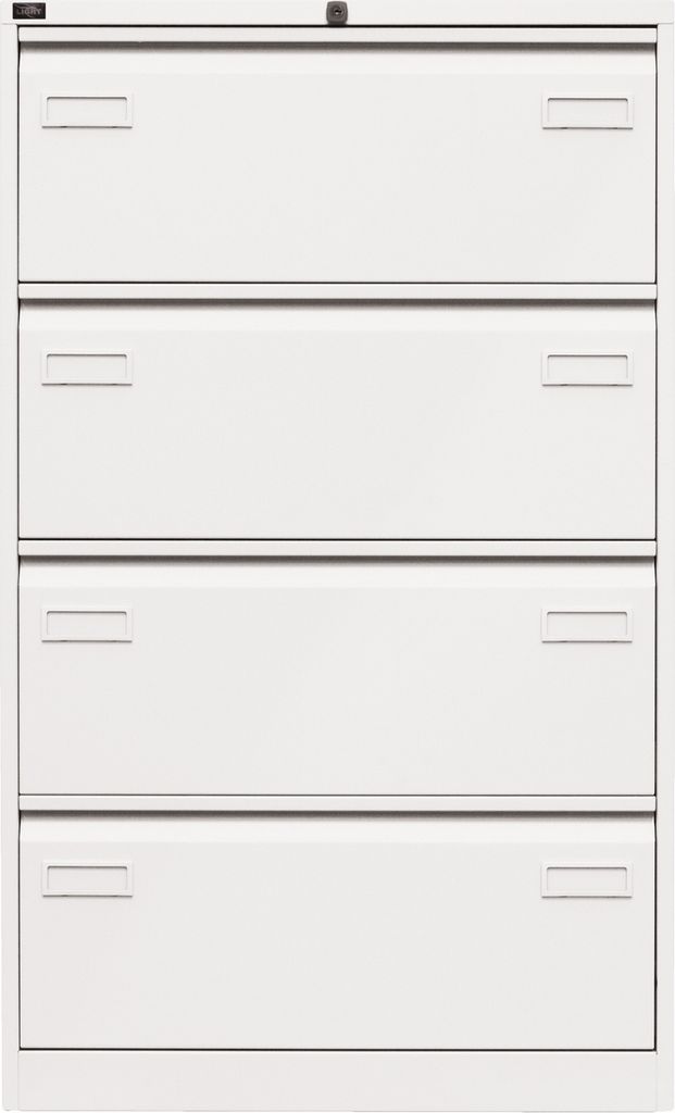 Bisley Hängeregistratur Schrank Light - 4 Schübe - Farbe: Verkehrsweiß