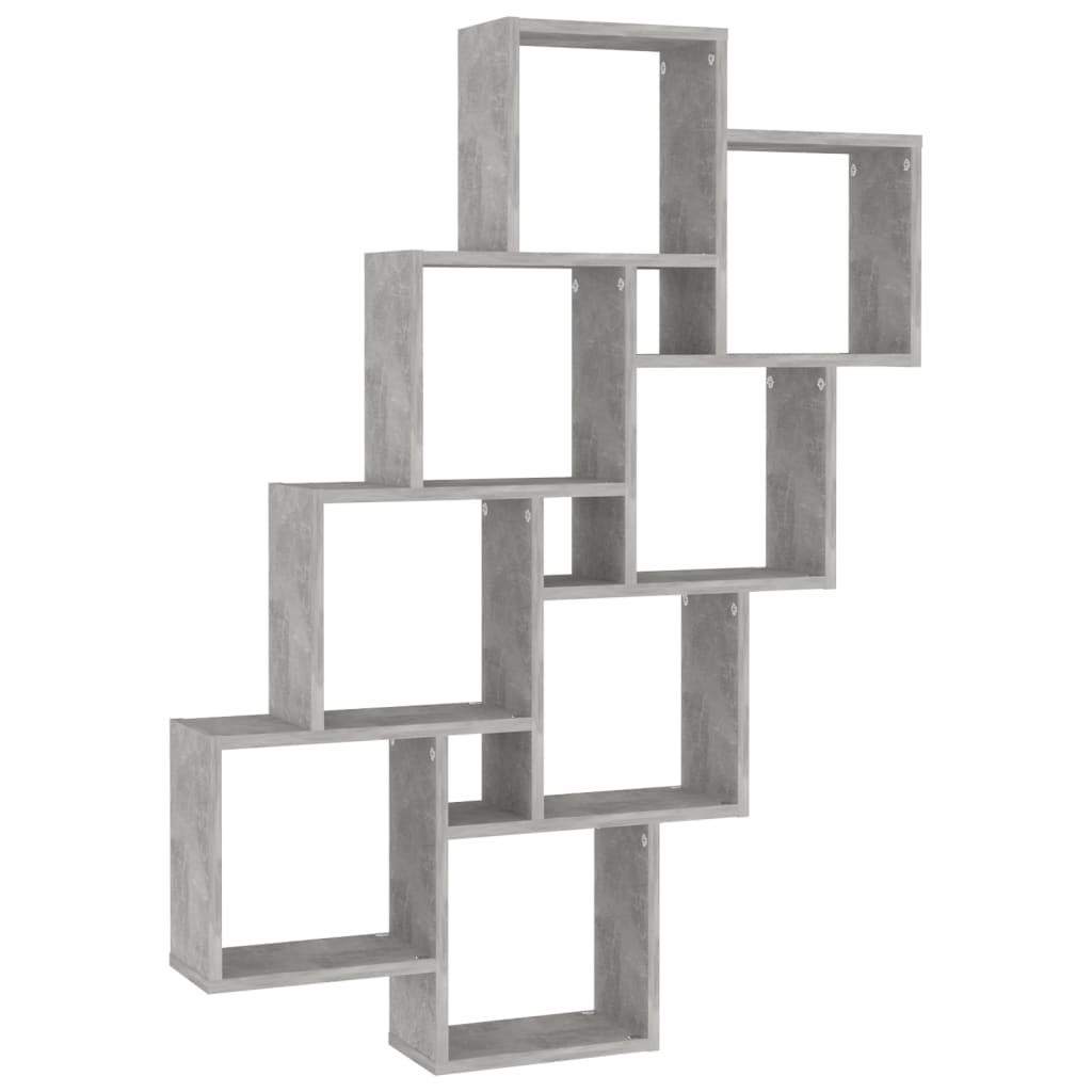 vidaXL Étagère cube gris béton 90x15x119 cm Bois composite Image du produit 
