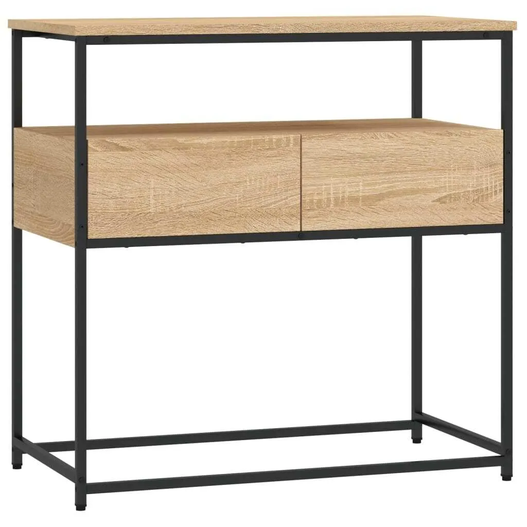 Tavolo consolle rovere Sonoma 75x40x75 cm materiale a base di legno