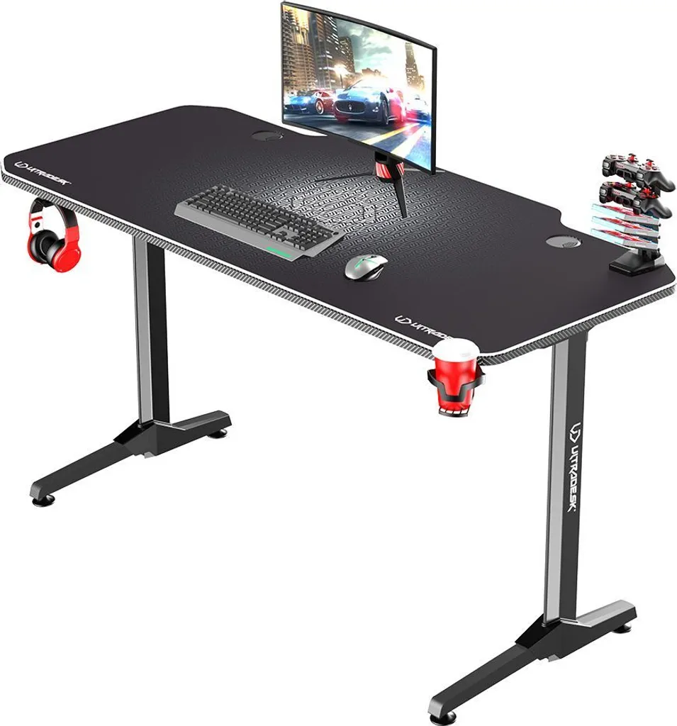 Ultradesk Frag Blanc Udesk-Fg-Wt Bureau Gamer Ergonomique Design