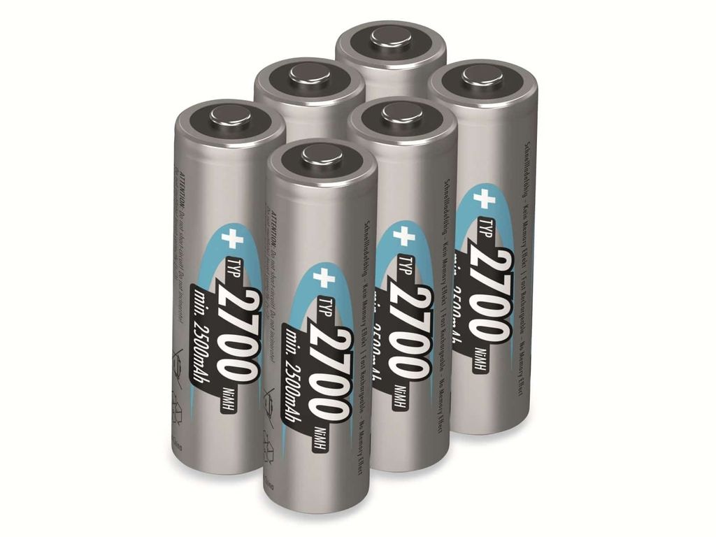 Ansmann Mignon (AA)-Akku NiMH HR06, 4 + 2 gratis 2700 mAh 1.2 V 6 St. (1322-0006-510)